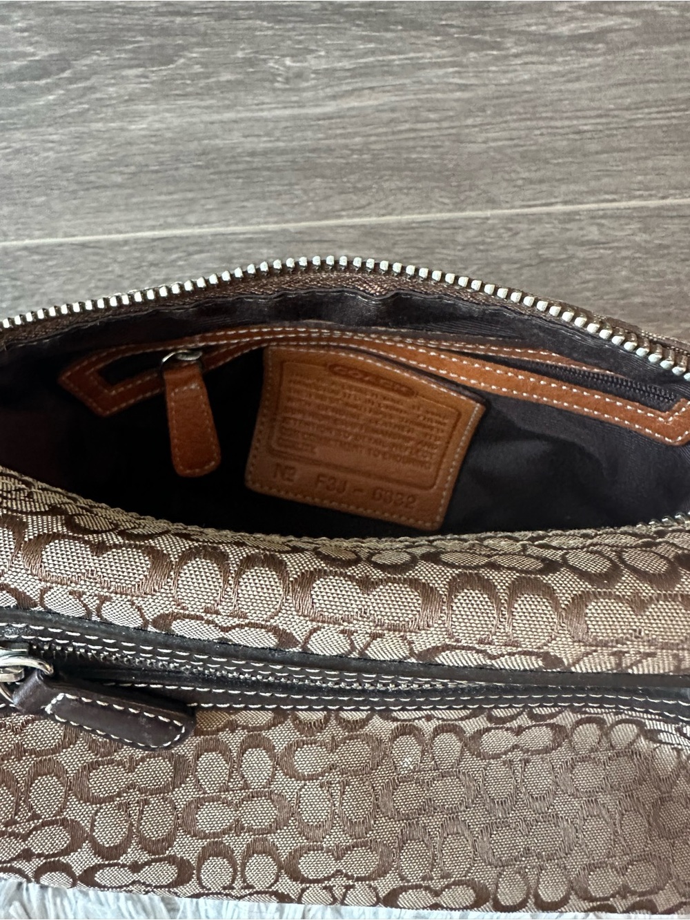 Coach Vintage Y2K Mini Bag in Brown and Tan Signature Monogram Canvas - Picture 7 of 13